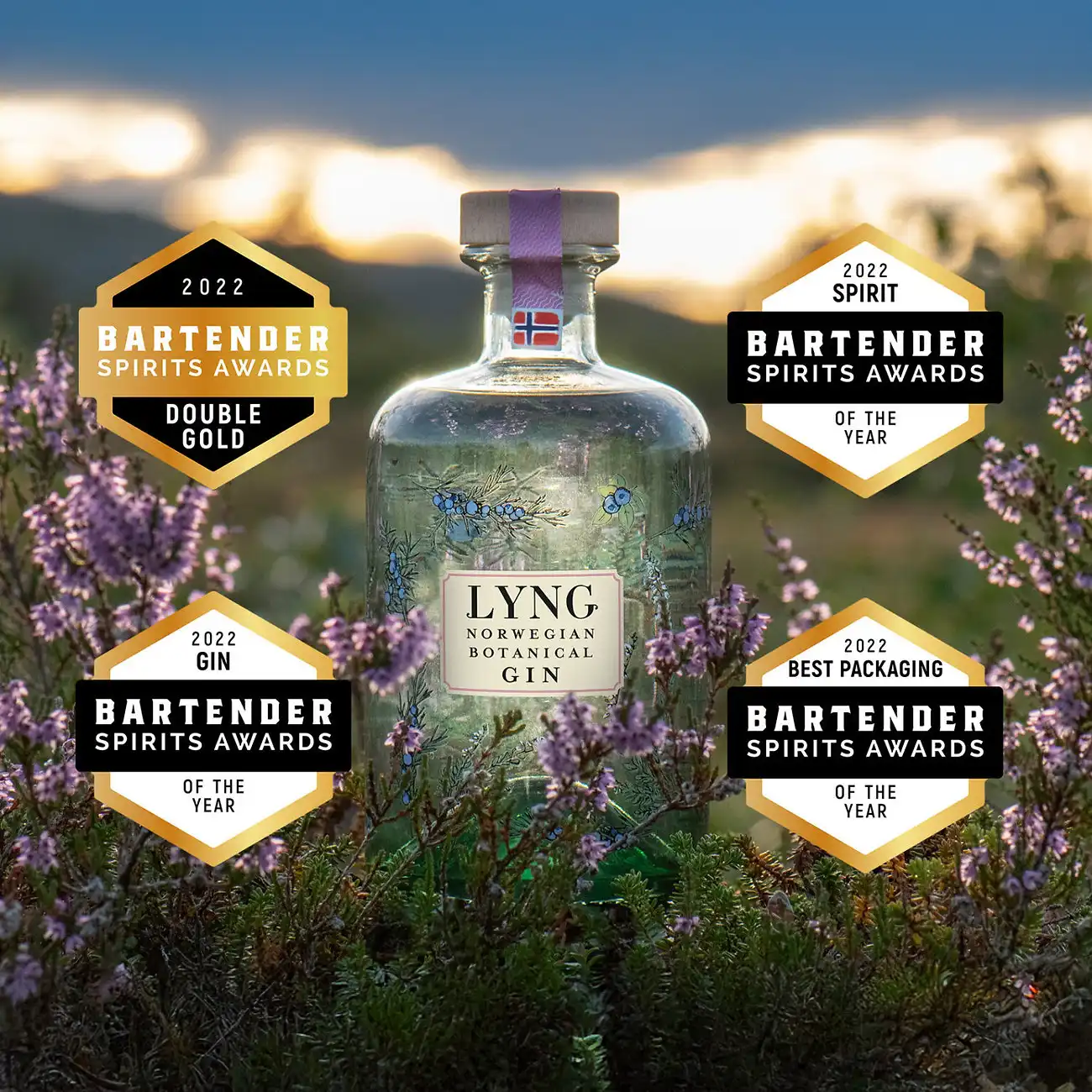 Lyng Norwegian Botanical Gin • 49,5% - 50 cl Lyng Norwegian Botanical Gin • 49,5% - 50 cl