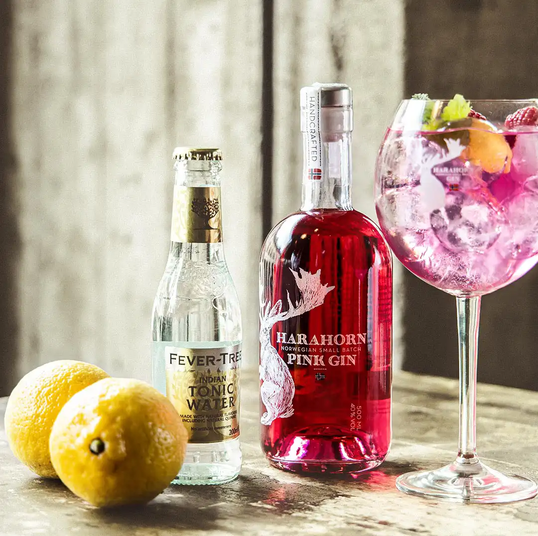 Harahorn pink gin tonic