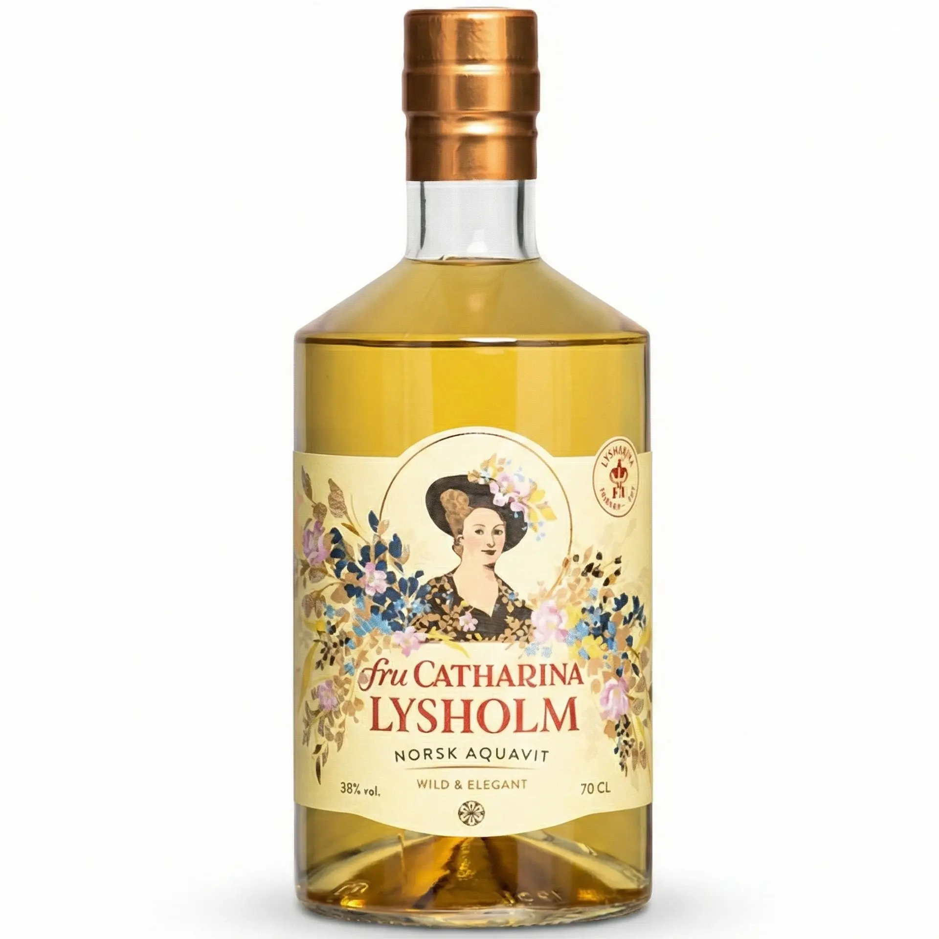 Fru Catharina Lysholm Aquavit • 38% – 70 cl. Fru Catharina Lysholm Aquavit • 38% – 70 cl.